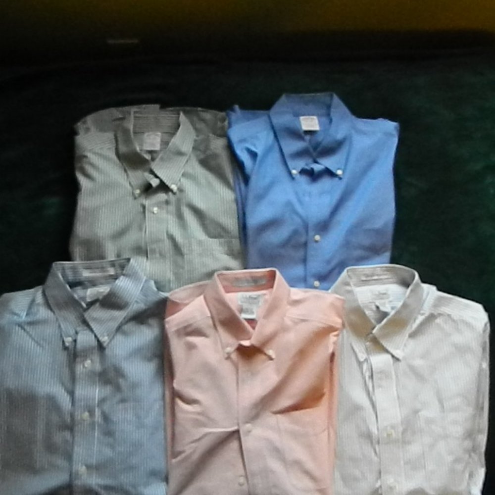 Men's shirts: (5) Brooks Brothers & L.L. Bean